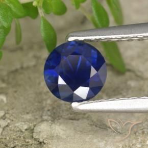 Zaffiro Blu navy naturale da 0.60 ct, Rotondo, VS