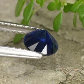 Zaffiro Blu navy naturale da 0.60 ct, Rotondo, VS