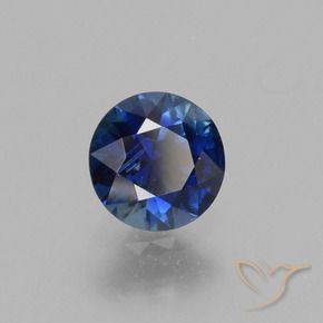 Zaffiro Azzurro crepuscolare naturale da 0.54 ct, Rotondo, VS