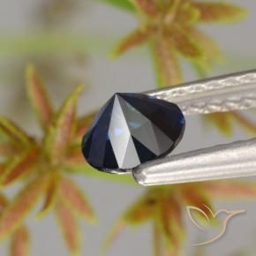 Zaffiro Blu scuro naturale da 0.59 ct, Rotondo, VVS