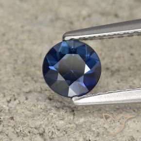 Zaffiro Blu navy naturale da 0.64 ct, Rotondo, VS