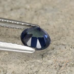 Zaffiro Blu navy naturale da 0.64 ct, Rotondo, VS