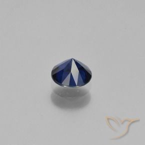 Zaffiro Blu scuro naturale da 0.66 ct, Rotondo, VS