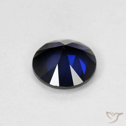 Zaffiro Azzurro crepuscolare naturale da 0.75 ct, Rotondo, VVS-VS