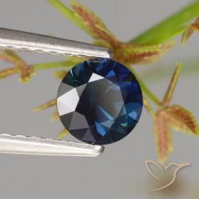 Zaffiro Blu navy naturale da 0.66 ct, Rotondo, VVS