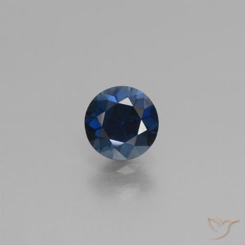 0.79ct Naturale Azzurro crepuscolare Zaffiro, Rotondo, VS