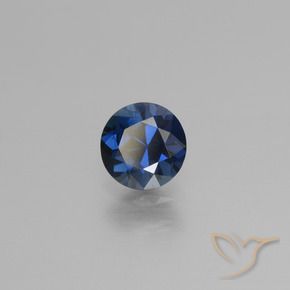 Zaffiro Azzurro crepuscolare naturale da 0.79 ct, Rotondo, VS