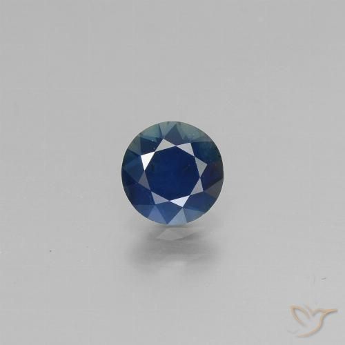 0.70ct Naturale Blu notte Zaffiro, Rotondo, VS