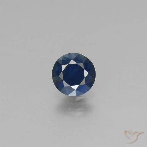 0.69ct Naturale Blu reale Zaffiro, Rotondo, VS