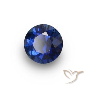 Zaffiro Azzurro crepuscolare naturale da 0.64 ct, Rotondo, VS