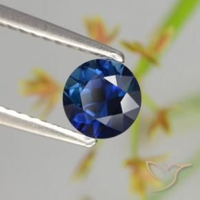 Zaffiro Blu navy naturale da 0.62 ct, Rotondo, VVS-VS