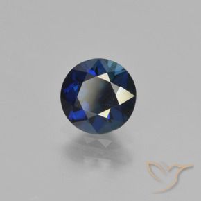 Zaffiro Azzurro crepuscolare naturale da 0.78 ct, Rotondo, VVS-VS