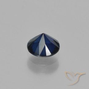 Zaffiro Azzurro crepuscolare naturale da 0.78 ct, Rotondo, VVS-VS