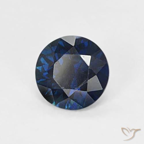 0.65ct Naturale Blu notte Zaffiro, Rotondo, VVS-VS