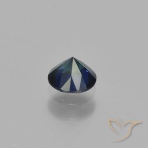 Zaffiro Azzurro crepuscolare naturale da 0.55 ct, Rotondo, VVS-VS