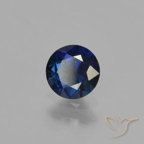 Zaffiro Blu navy naturale da 0.55 ct, Rotondo, VVS-VS