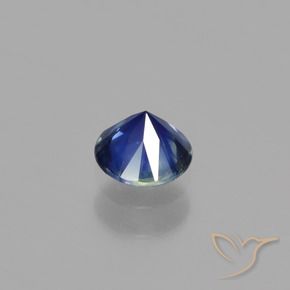 Zaffiro Azzurro crepuscolare naturale da 0.56 ct, Rotondo, VS