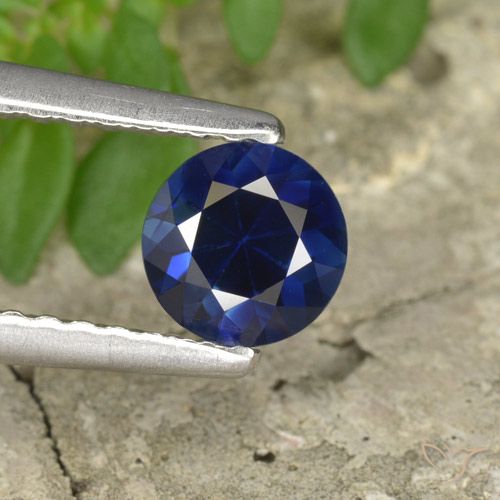 0.58ct Naturale Azzurro crepuscolare Zaffiro, Rotondo, VVS-VS