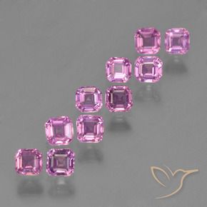 Gemme di Zaffiro Rosa medio naturale da 1.57 ct, Ottagonale / Taglio smeraldo, VS