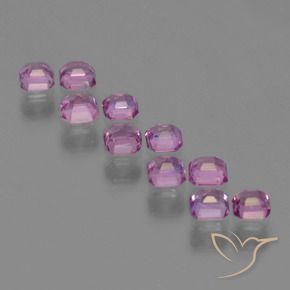 Gemme di Zaffiro Rosa medio naturale da 1.57 ct, Ottagonale / Taglio smeraldo, VS