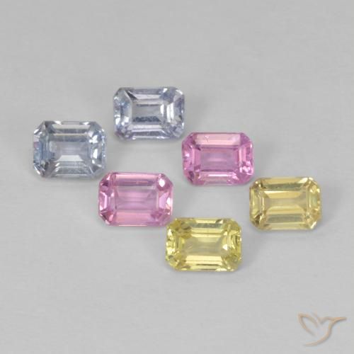 Gemme di Zaffiro Multicolore naturale da 1.81 ct, Ottagonale / Taglio smeraldo, VS