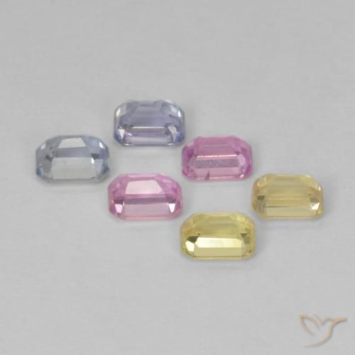 Gemme di Zaffiro Multicolore naturale da 1.81 ct, Ottagonale / Taglio smeraldo, VS