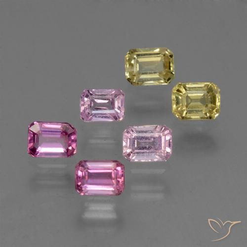 Gemme di Zaffiro Multicolore naturale da 1.93 ct, Ottagonale / Taglio smeraldo, VS