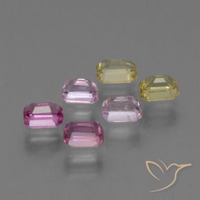 Gemme di Zaffiro Multicolore naturale da 1.93 ct, Ottagonale / Taglio smeraldo, VS