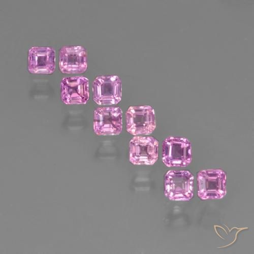 1.25ctw Naturale Viola-Rosa Zaffiro, Taglio smeraldo, VS