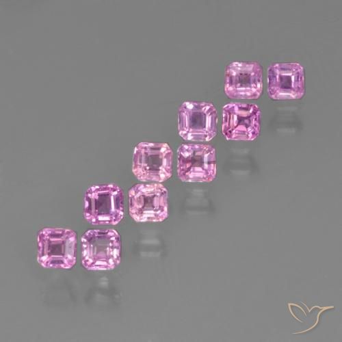 Gemme di Zaffiro Viola-Rosa naturale da 1.25 ct, Ottagonale / Taglio smeraldo, VS