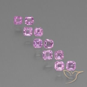 Gemme di Zaffiro Viola chiaro naturale da 1.09 ct, Ottagonale / Taglio smeraldo, VS