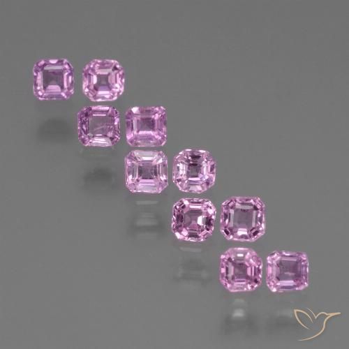 1.56ctw Naturale Rosa porpora chiaro reale Zaffiro, Taglio smeraldo, VS