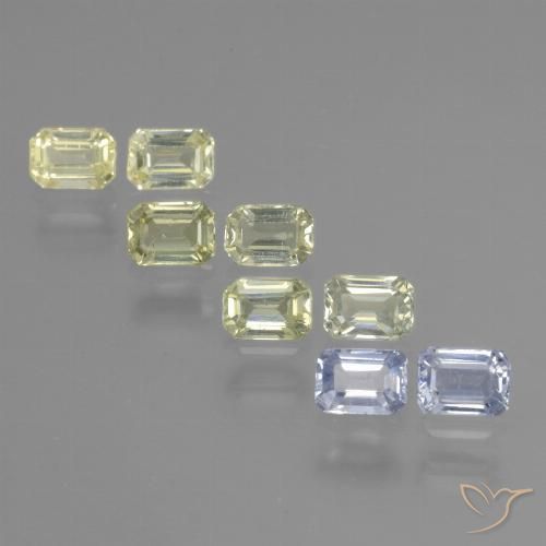 Gemme di Zaffiro Multicolore naturale da 2.23 ct, Taglio smeraldo, VS