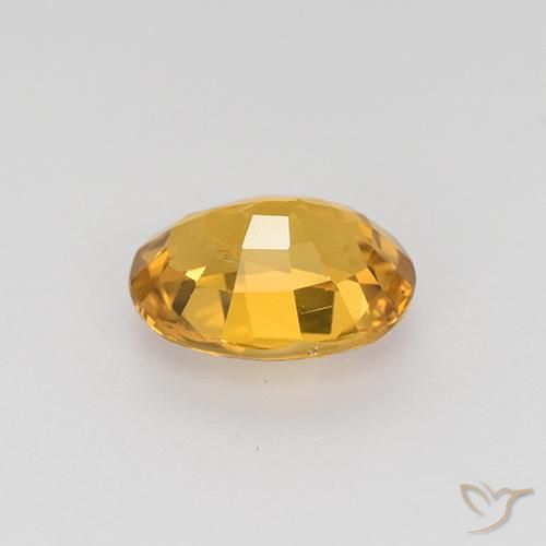 Zaffiro Arancio Scuro-Oro naturale da 1.53 ct, Ovale, VS