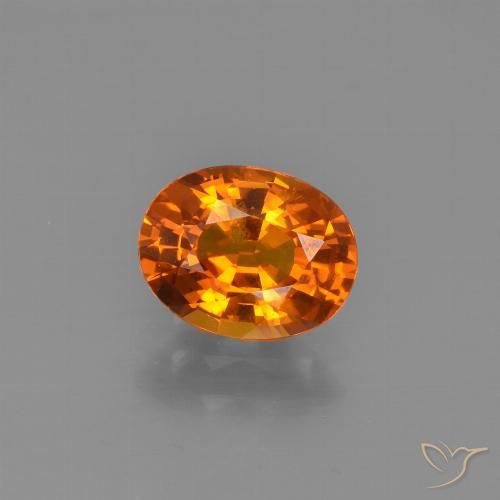 1.69ct Naturale Arancio medio-scuro Zaffiro, Ovale, VS-SI