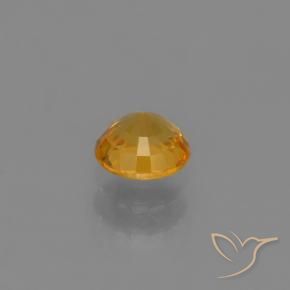 Zaffiro Arancio Scuro-Oro naturale da 0.59 ct, Rotondo, VVS