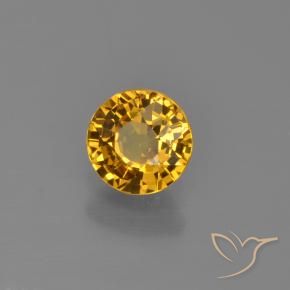 Zaffiro Albicocca Arancia naturale da 0.76 ct, Rotondo, VVS