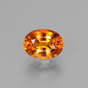 Zaffiro Arancione Ambra naturale da 1.83 ct, Taglio ovale, VS