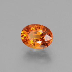 Zaffiro Arancione Ambra naturale da 1.83 ct, Taglio ovale, VS