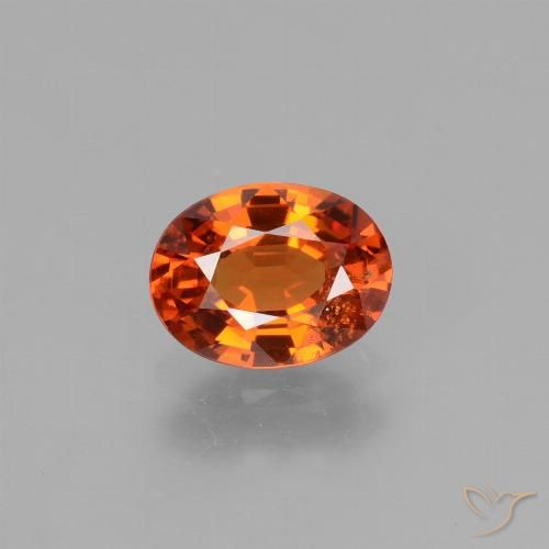 1.54ct Naturale Arancia Fuoco Zaffiro, Ovale, VS