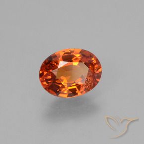 Zaffiro Arancia Fuoco naturale da 1.54 ct, Ovale, VS