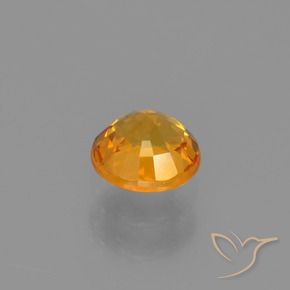 Zaffiro Albicocca Arancia naturale da 0.63 ct, Rotondo, VVS-VS