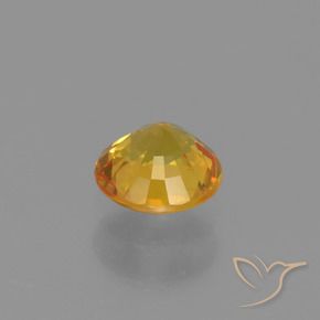 Zaffiro Dorato naturale da 0.67 ct, Rotondo, VVS-VS