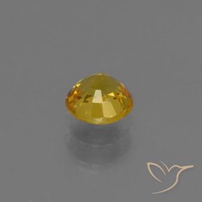 Zaffiro Dorato naturale da 0.67 ct, Rotondo, VVS