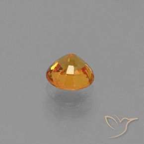 Zaffiro Arancio Intenso naturale da 0.67 ct, Rotondo, VVS