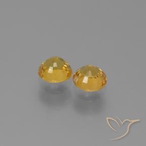 Gemme di Zaffiro Dorato medio naturale da 1.29 ct, Rotondo, VVS-VS