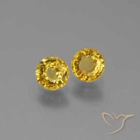 Gemme di Zaffiro Dorato naturale da 1.28 ct, Rotondo, VS