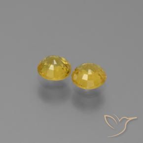 Gemme di Zaffiro Dorato naturale da 1.28 ct, Rotondo, VS