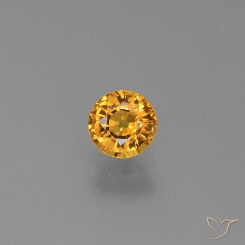 0.73ct Naturale Oro Zaffiro, Rotondo, VVS-VS