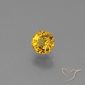 Zaffiro Dorato medio naturale da 0.68 ct, Rotondo, VVS-VS